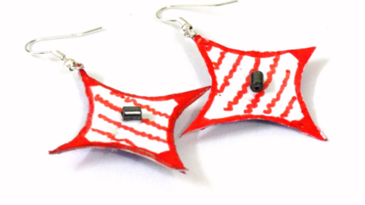 Make Double Sided Cardboard Earrings DIY Style Guidecentral YouTube