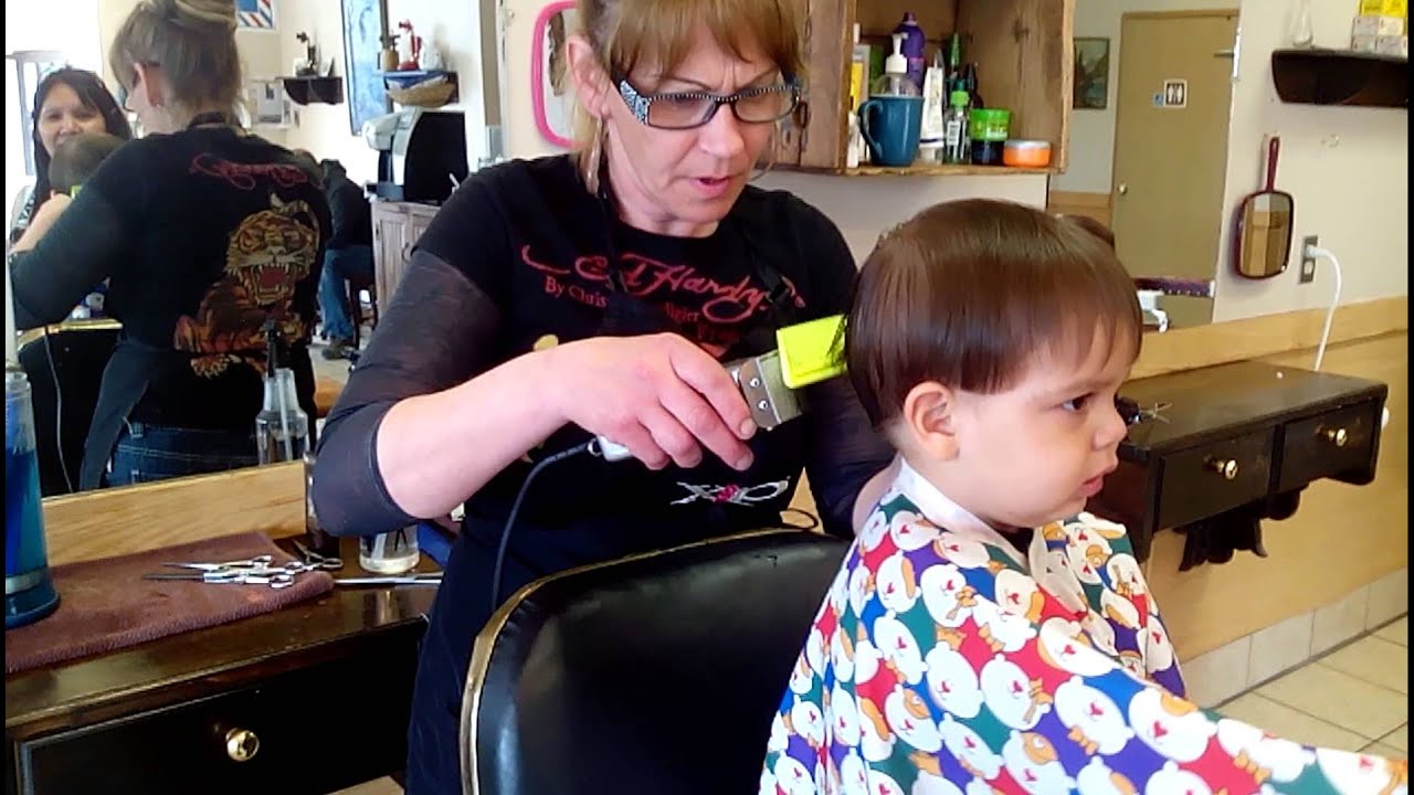 Vincent Woods 1st haircut May 7th/2015 part 2 YouTube