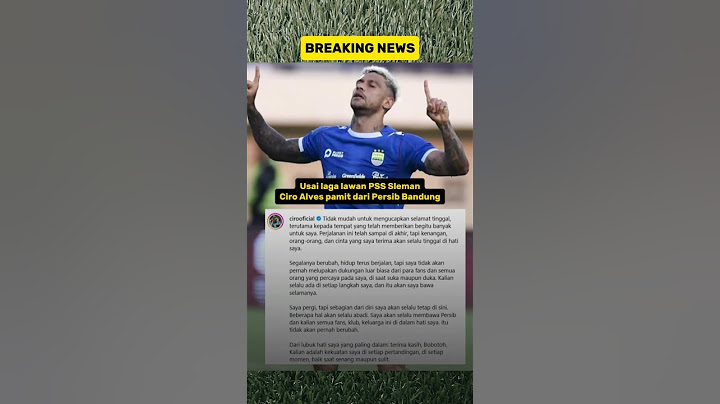 Ciro Alves pamit dari Persib Bandung