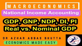 National Income Accounting | Real GDP vs Nominal GDP ||GDP, GNP, Disposable Income & Personal Income