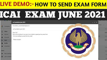 URGENT INFO. ICAI EXAM JUNE 2021 | HOW TO SEND EXAM FORM THROUGH EMAIL, SPEEDPOST