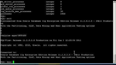 How to view parameters in an Oracle Database