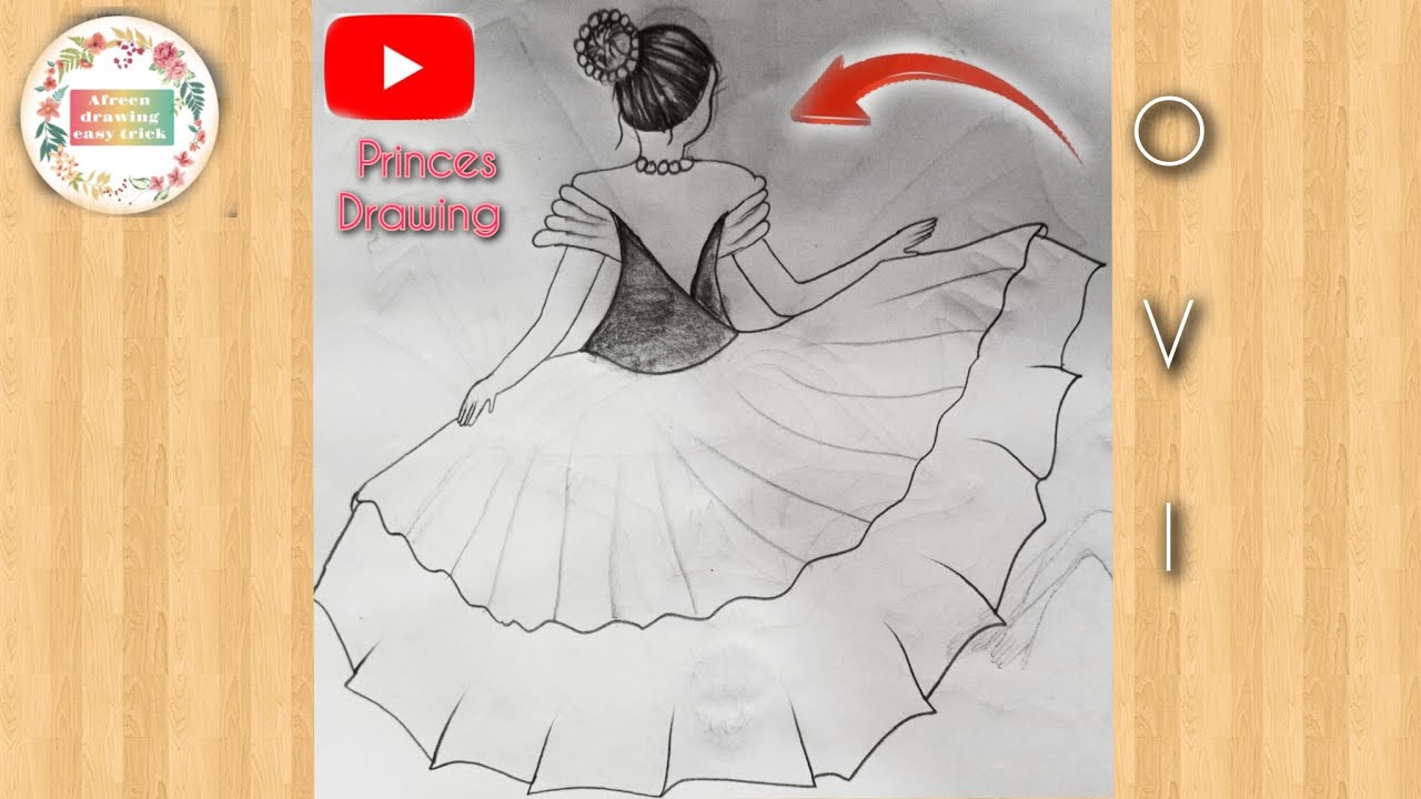 how to draw a princess girl easy/pencil sketch for beginners/girl drawing/pencil drawing