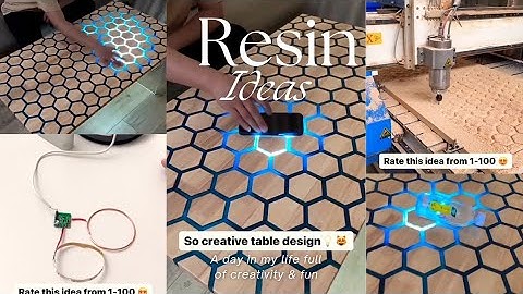 Aesthetic Epoxy Resin Table with Sensors Tutorial | Touch Sensitive Table🤯✨@mishicreations #jaidmeel