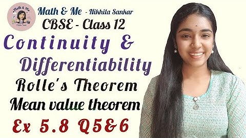 Class12 Ex 5.8 Q5&6 Rolle