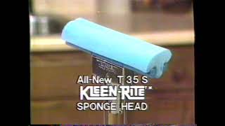 1981 Kleen Rite Roll O Matic Mop "New and different sponge head - T35S" TV Commercial screenshot 5