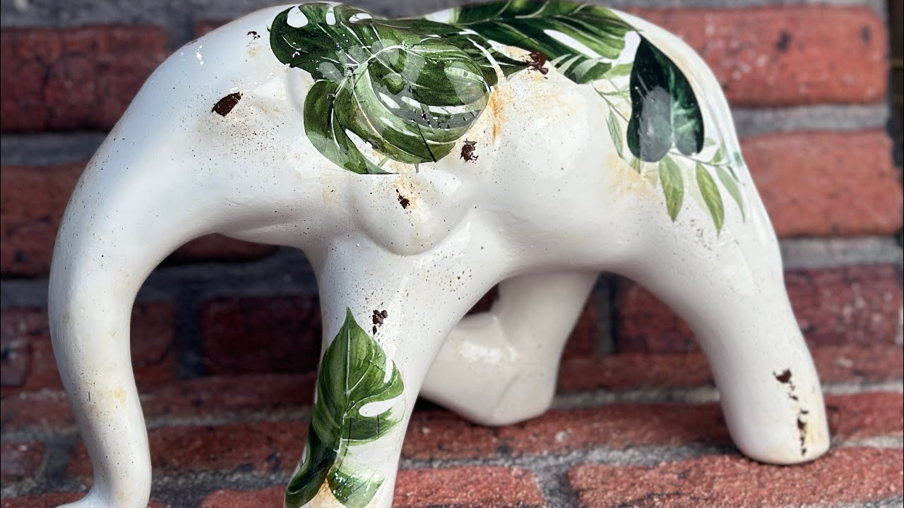Seramik Fil Heykeli Boyuyoruz | Porselen Gibi Oldu | Esra Toker