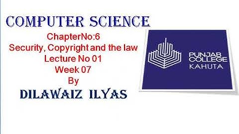 Computer science Weeks 7 lecture 1 chapter 6 first year