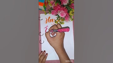 Lettering my subscribers name (part 4)✍️🤯#trending #viral #shorts #calligrahy #calligrahy #art #fyp