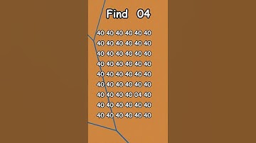 "Tricky Number Puzzle: Can You Find 04 in the 40? | Brain Teaser Challenge"