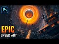 Epic city photo manipulation speed art  photoshop tutorial