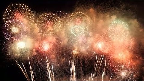 Colourful Fireworks Exploding Stock Video