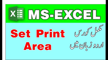 How To Set Print Area in Microsoft  Excel.