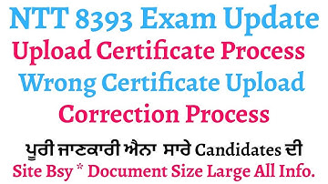 NTT Certificate Upload Issue • NTT Wrong Certificate Upload • NTT Correction Panel
