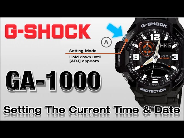 GA-1000 G-SHOCK 5302 Set Time, Date, and 12/24H Format - Easy