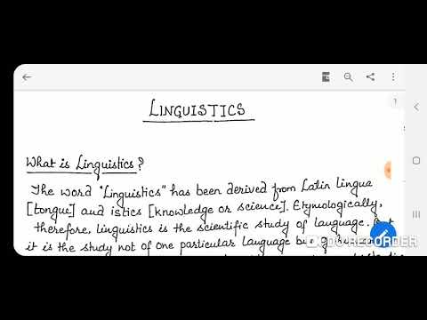 What is linguistics and  linguistics is a scientific study of language