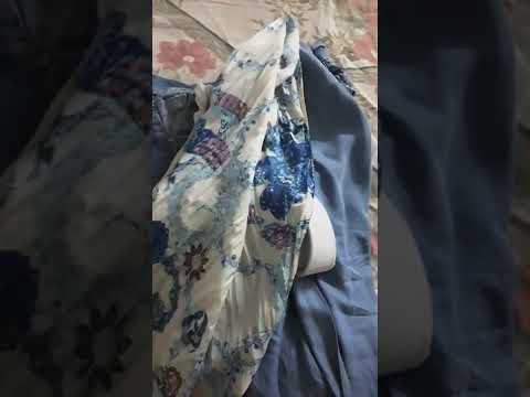 تنسيق طقم للمحجبات باللون الازرق 