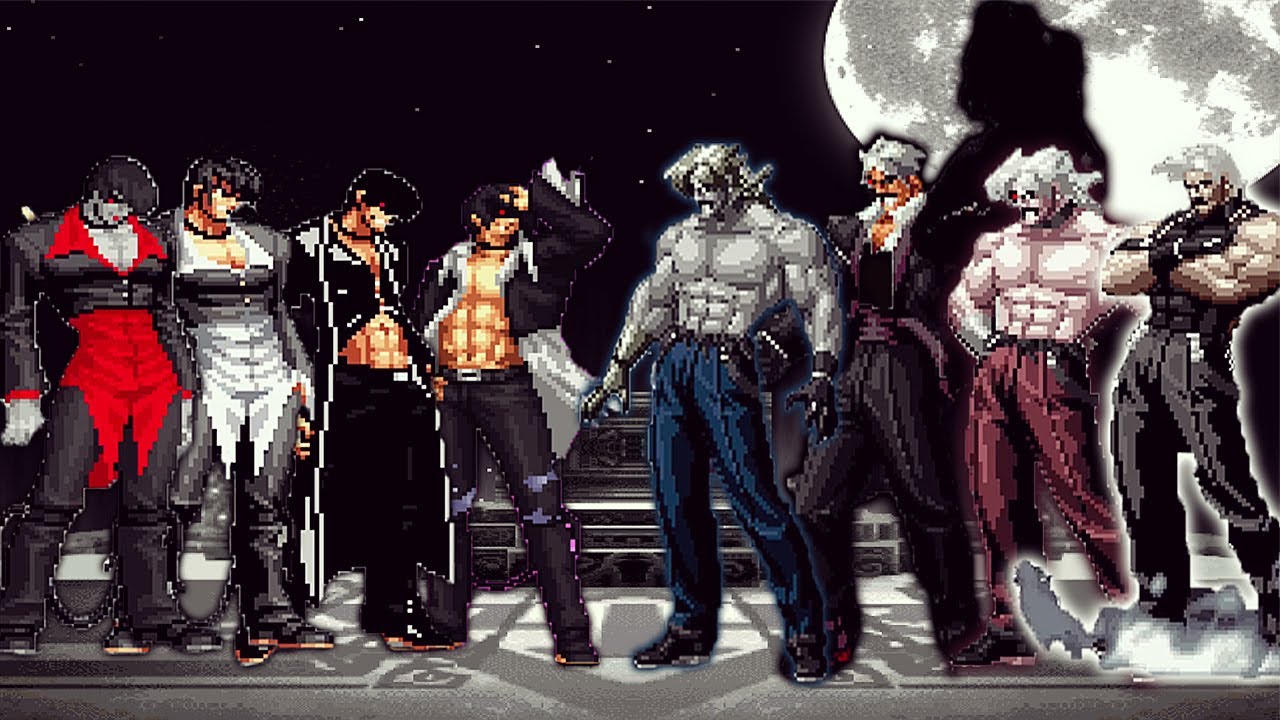 [KOF Mugen] Black Flame Iori Yagami Team Vs New Final Rugal Team - YouTube