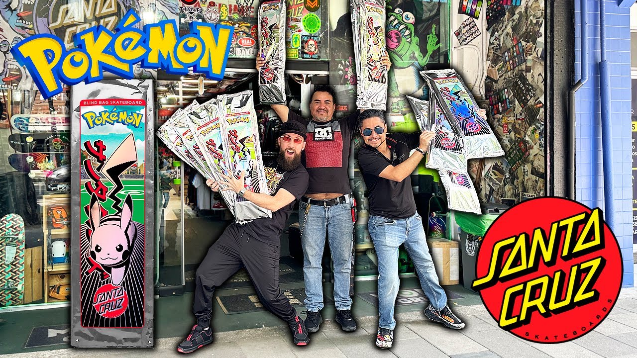 Santa Cruz x Pokemon skateboards | Las tablas más épicas! Apertura