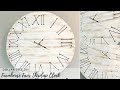 Dollar Tree Farmhouse DIY Faux Shiplap Clock