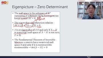 Lec40 應用數學-線性代數 Eigenpicture-Zero Determinant、Calculate Eigenvalues