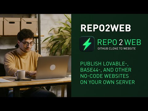 How to bring your Lovable & Base44 no-code website online via GitHub & FTP – with Repo2web (Teaser)