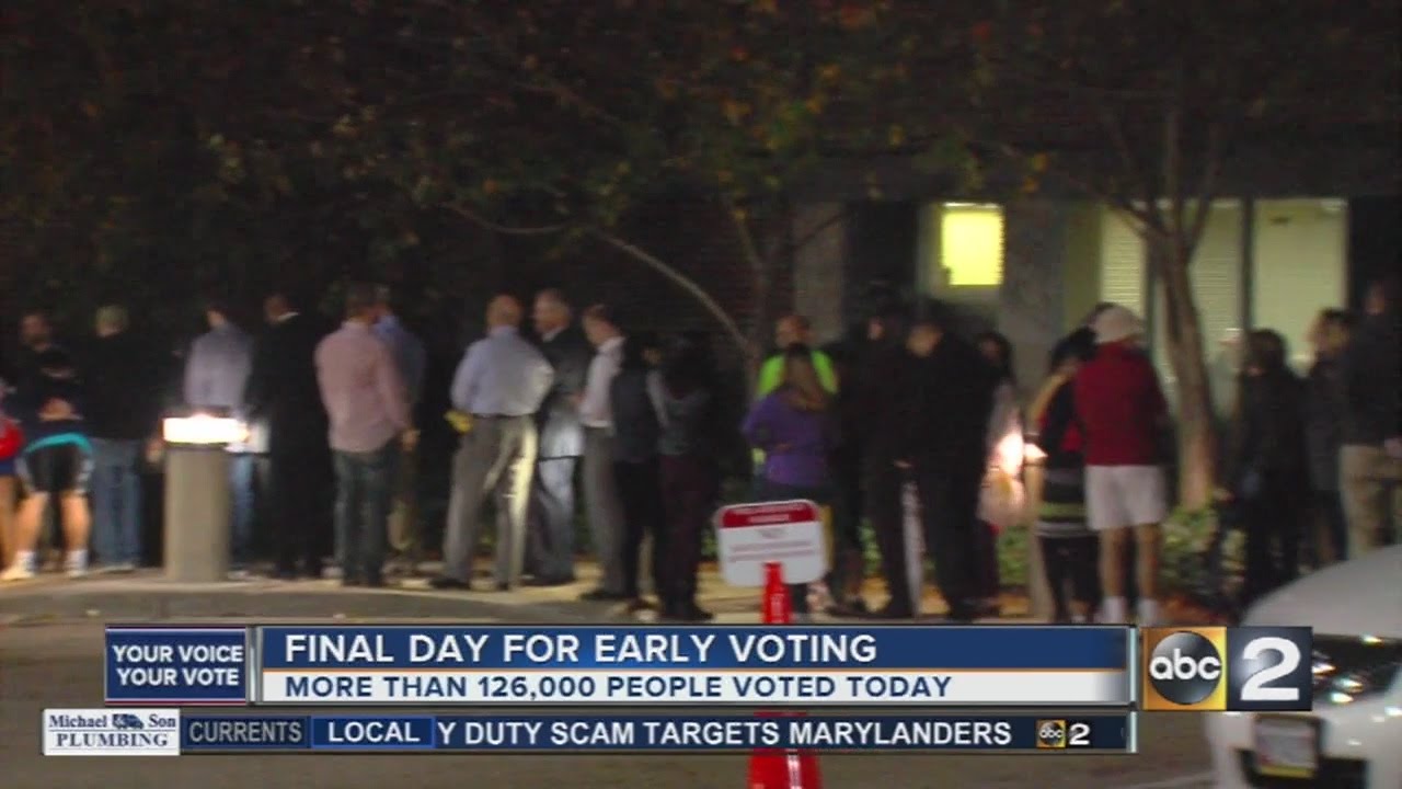 Nearly 900K Marylanders cast ballot during early voting