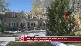 Hallmark channel filming holiday movie in North Haven