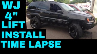 Jeep Grand Cherokee WJ Rough Country 4" Inch Long Arm Lift Kit Installation TIME LAPSE Video Rough Country S Jeep Grand Cherokee Wj 4 Long Arm System