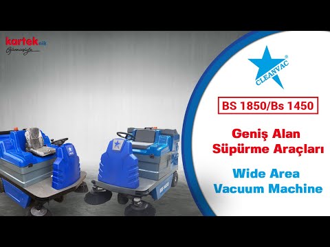 Cleanvac Dizel/Benzin Geniş Alan Süpürme Aracı DS 1850 video 3