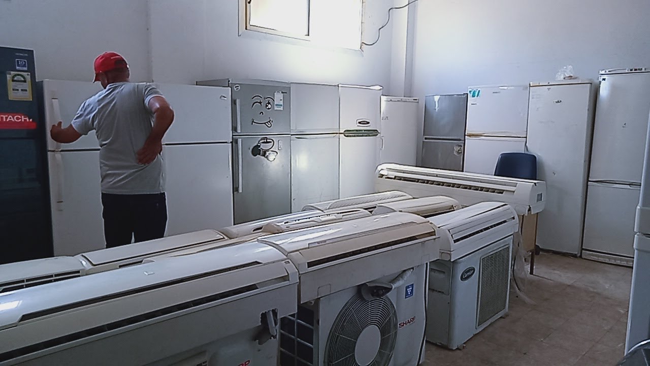 اكبر جولة فى سوق المستعمل💥💥 .. تلاجات تكييفات غسالات 📢.. سوق التونسى الحضارى 🏃