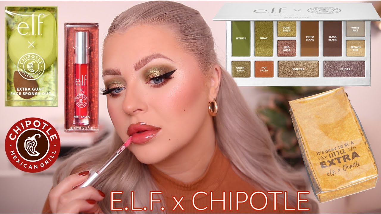 NEW ELF x CHIPOTLE COLLECTION FIRST IMPRESSIONS + REVIEW - YouTube