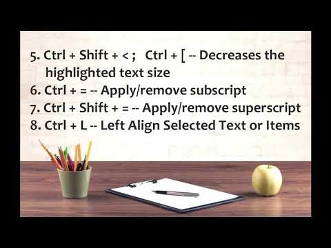 Shortcut Keys - How to Use Keyboard Shortcuts in MS Microsoft Office