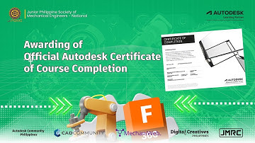 Awarding of  Official Autodesk Certificate of Course Completion