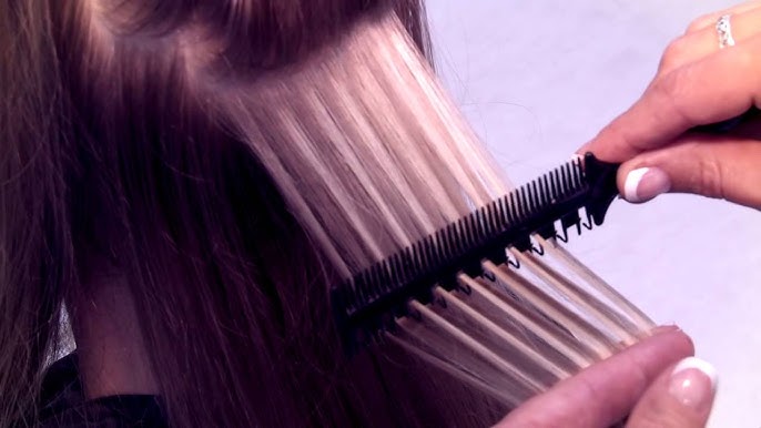 2pcs Hair Coloring Comb 3-way Sectioning Highlight Comb Professional Weave Weaving  Comb