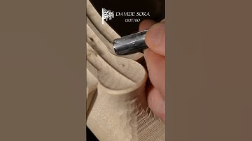 Cello scroll - 9 - Flutings of the back - Carving the right jaw #shorts