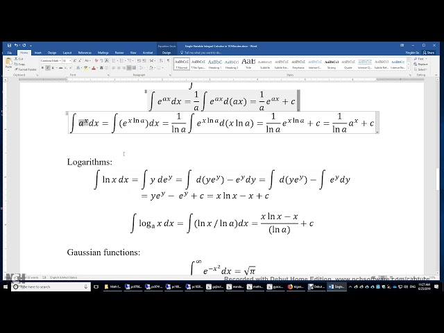 Single Variable Integral Calculus in 10 Minutes - YouTube