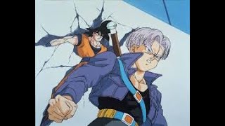 Goku and Future Trunks vs Androids 14 and 15 (Japanese)