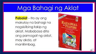 Mga Bahagi ng Aklat Mga Bahagi ng Aklat