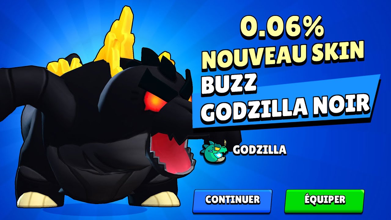 (10 OEUFS Légendaires RECORD du MONDE) 1 BUZZ GODZILLA NOIR pack opening Brawl Stars YouTube