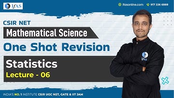 One Shot Revision Important Questions for Statistics in CSIR NET Maths 2023
