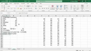 Box and Whisker Plot using MS Excel