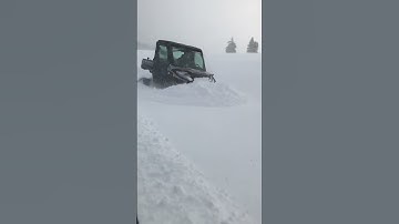 Polaris ranger with tracks deep snow