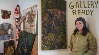 How I Get Gallery Ready as a Full-Time Artist 🎨 Finishing Paintings, Framing, Fiber Art +