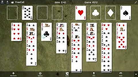 FreeCell Game #312 SOLVED/ Microsoft Solitaire Collection
