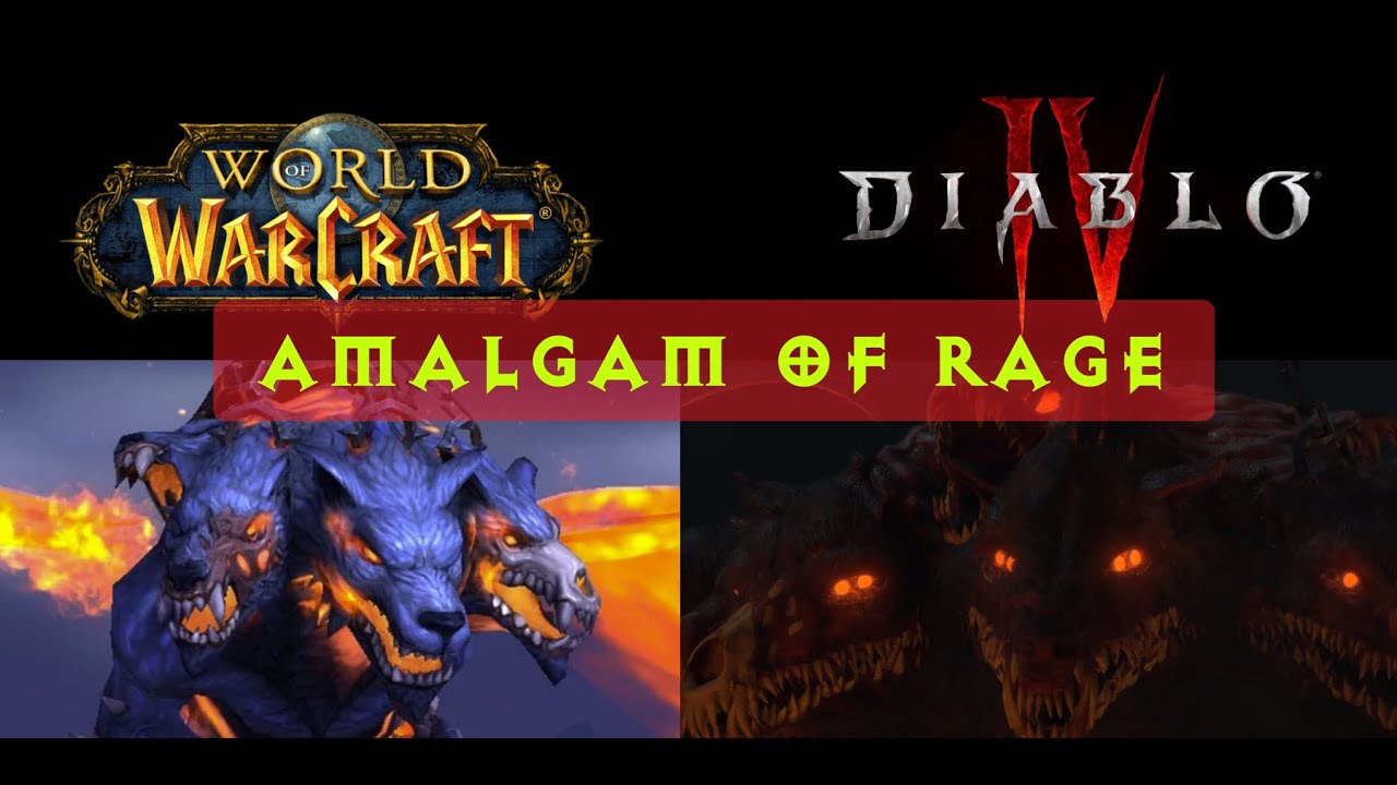 WoW vs Diablo IV - Amalgam of Rage mount/boss