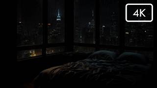 Details [NO ADS]☔Rainy Night in a Luxury NYC Apartment | Cozy Bedroom for Deep Sleep & Relaxing | Rain Sleep Guide