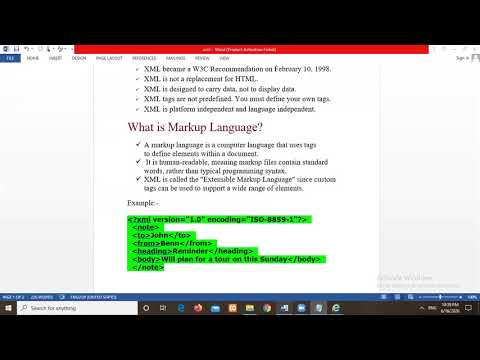 Introduction to XML and their attributes