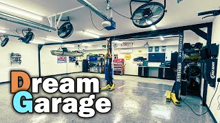 Dream Garage Tour  BendPak Lift, Saber Cabinets & MRCool Air Conditioning