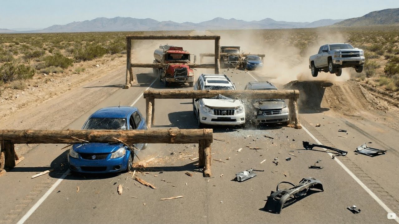 Car vs Deadly Log Trap | Massive Crash | BeamNG Drive#beamngdrive 